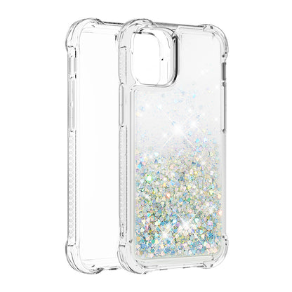 Drop-proof Glitter Sequins Moving Quicksand TPU Phone Case for iPhone 13 mini 5.4 inch