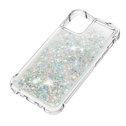 Drop-proof Glitter Sequins Moving Quicksand TPU Phone Case for iPhone 13 mini 5.4 inch