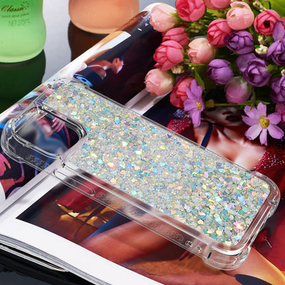 Drop-proof Glitter Sequins Moving Quicksand TPU Phone Case for iPhone 13 mini 5.4 inch