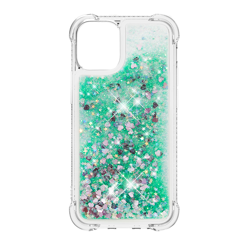 Drop-proof Glitter Sequins Moving Quicksand TPU Phone Case for iPhone 13 mini 5.4 inch