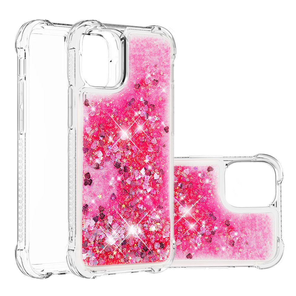 Drop-proof Glitter Sequins Moving Quicksand TPU Phone Case for iPhone 13 mini 5.4 inch