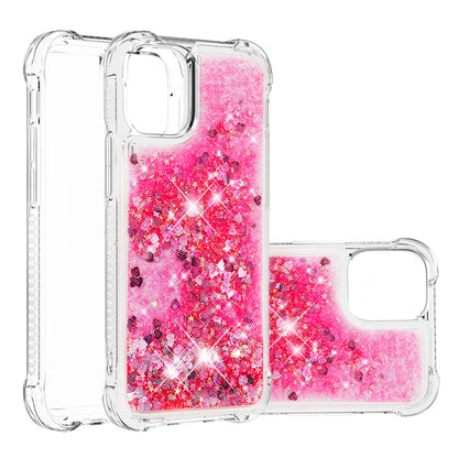 Drop-proof Glitter Sequins Moving Quicksand TPU Phone Case for iPhone 13 mini 5.4 inch