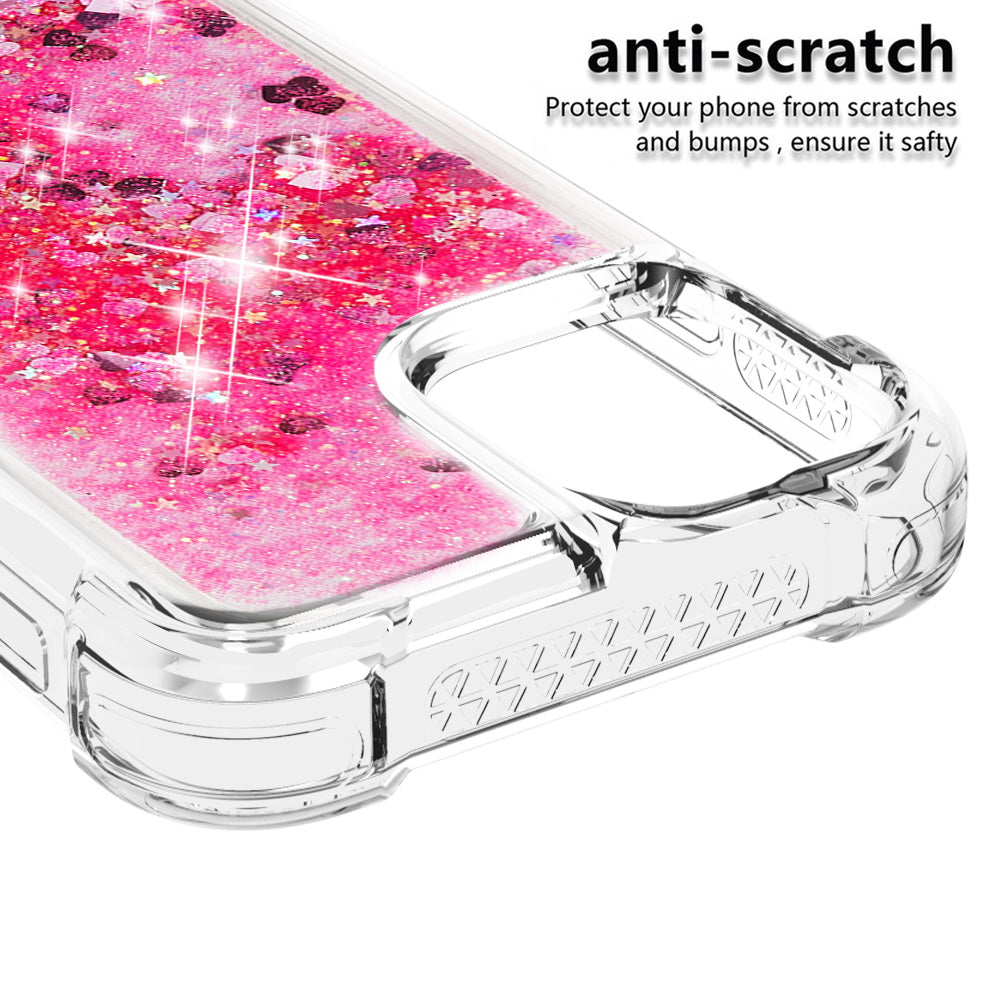 Drop-proof Glitter Sequins Moving Quicksand TPU Phone Case for iPhone 13 mini 5.4 inch