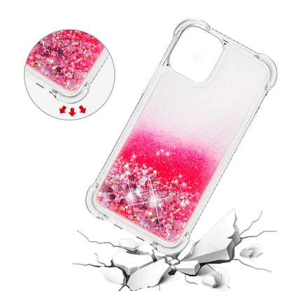 Drop-proof Glitter Sequins Moving Quicksand TPU Phone Case for iPhone 13 mini 5.4 inch