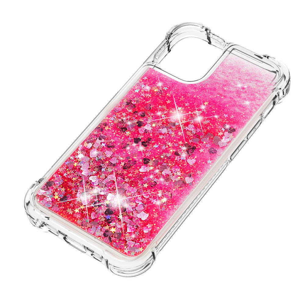 Drop-proof Glitter Sequins Moving Quicksand TPU Phone Case for iPhone 13 mini 5.4 inch