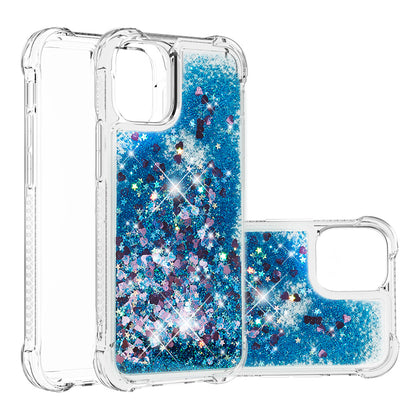 Drop-proof Glitter Sequins Moving Quicksand TPU Phone Case for iPhone 13 mini 5.4 inch