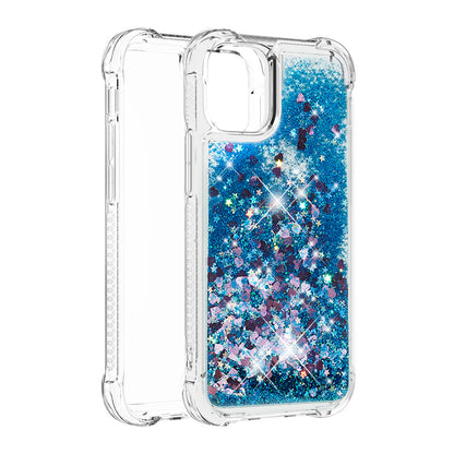 Drop-proof Glitter Sequins Moving Quicksand TPU Phone Case for iPhone 13 mini 5.4 inch