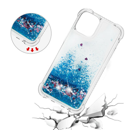 Drop-proof Glitter Sequins Moving Quicksand TPU Phone Case for iPhone 13 mini 5.4 inch