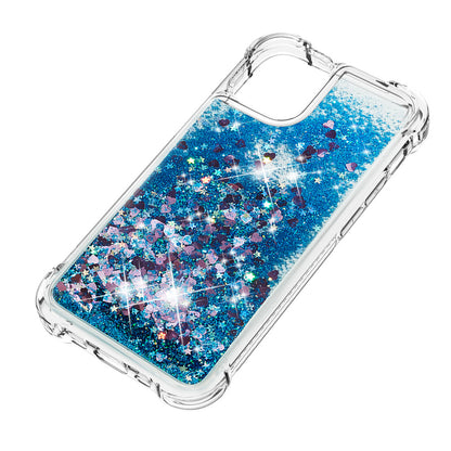 Drop-proof Glitter Sequins Moving Quicksand TPU Phone Case for iPhone 13 mini 5.4 inch