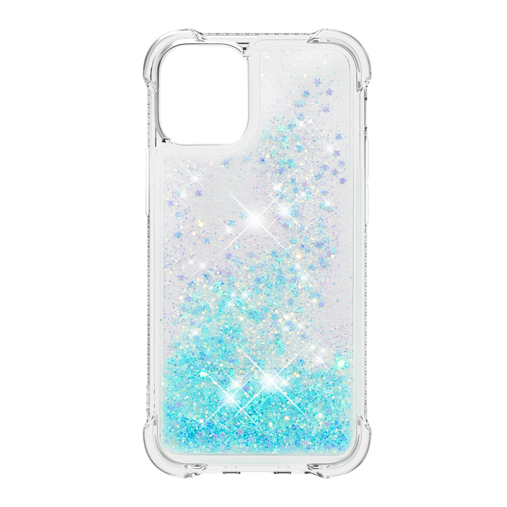 Drop-proof Glitter Sequins Moving Quicksand TPU Phone Case for iPhone 13 mini 5.4 inch