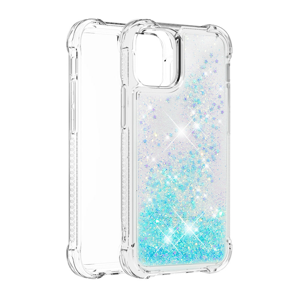 Drop-proof Glitter Sequins Moving Quicksand TPU Phone Case for iPhone 13 mini 5.4 inch