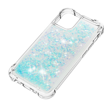 Drop-proof Glitter Sequins Moving Quicksand TPU Phone Case for iPhone 13 mini 5.4 inch