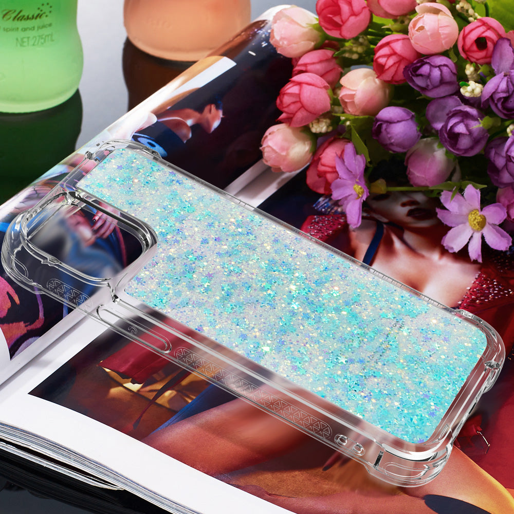 Drop-proof Glitter Sequins Moving Quicksand TPU Phone Case for iPhone 13 mini 5.4 inch