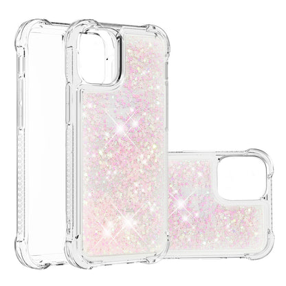 Drop-proof Glitter Sequins Moving Quicksand TPU Phone Case for iPhone 13 mini 5.4 inch