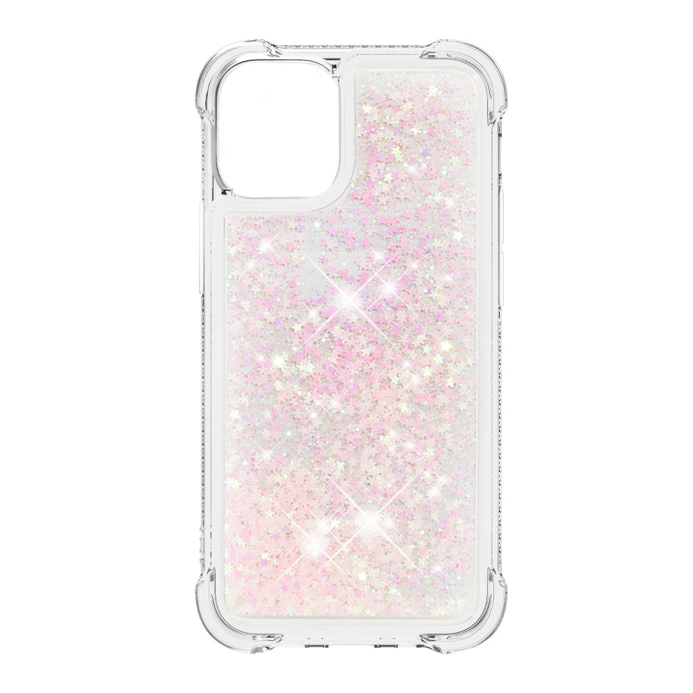 Drop-proof Glitter Sequins Moving Quicksand TPU Phone Case for iPhone 13 mini 5.4 inch