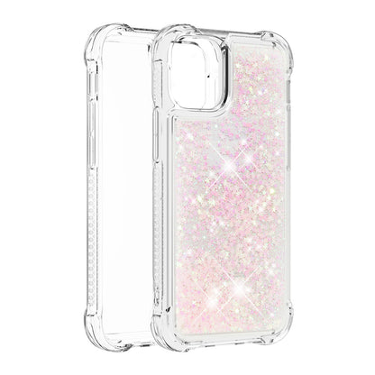 Drop-proof Glitter Sequins Moving Quicksand TPU Phone Case for iPhone 13 mini 5.4 inch