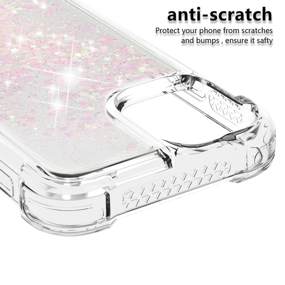 Drop-proof Glitter Sequins Moving Quicksand TPU Phone Case for iPhone 13 mini 5.4 inch