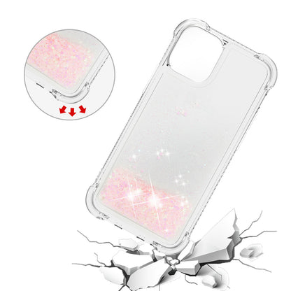 Drop-proof Glitter Sequins Moving Quicksand TPU Phone Case for iPhone 13 mini 5.4 inch