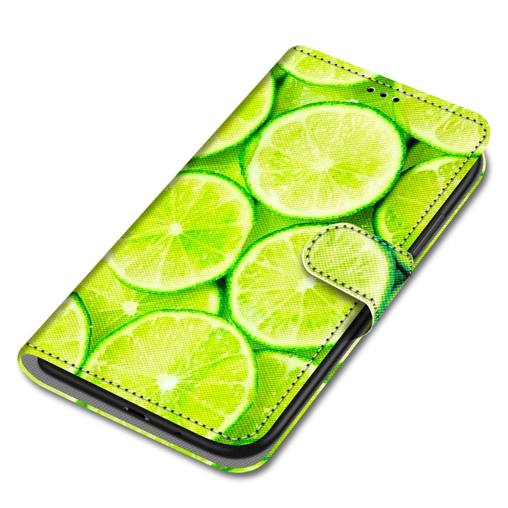 Pattern Printing PU Leather Stand Wallet Case Phone Cover for iPhone 13 6.1 inch