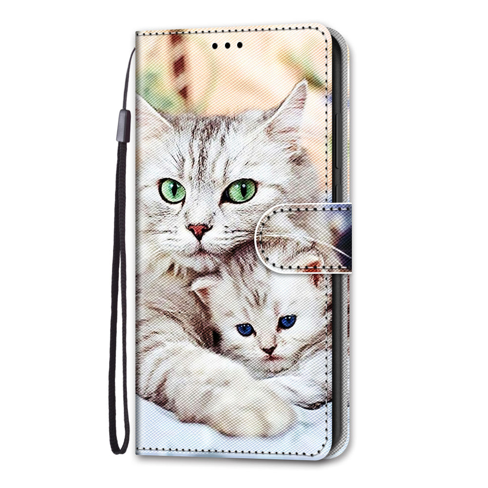 Pattern Printing PU Leather Stand Wallet Case Phone Cover for iPhone 13 6.1 inch