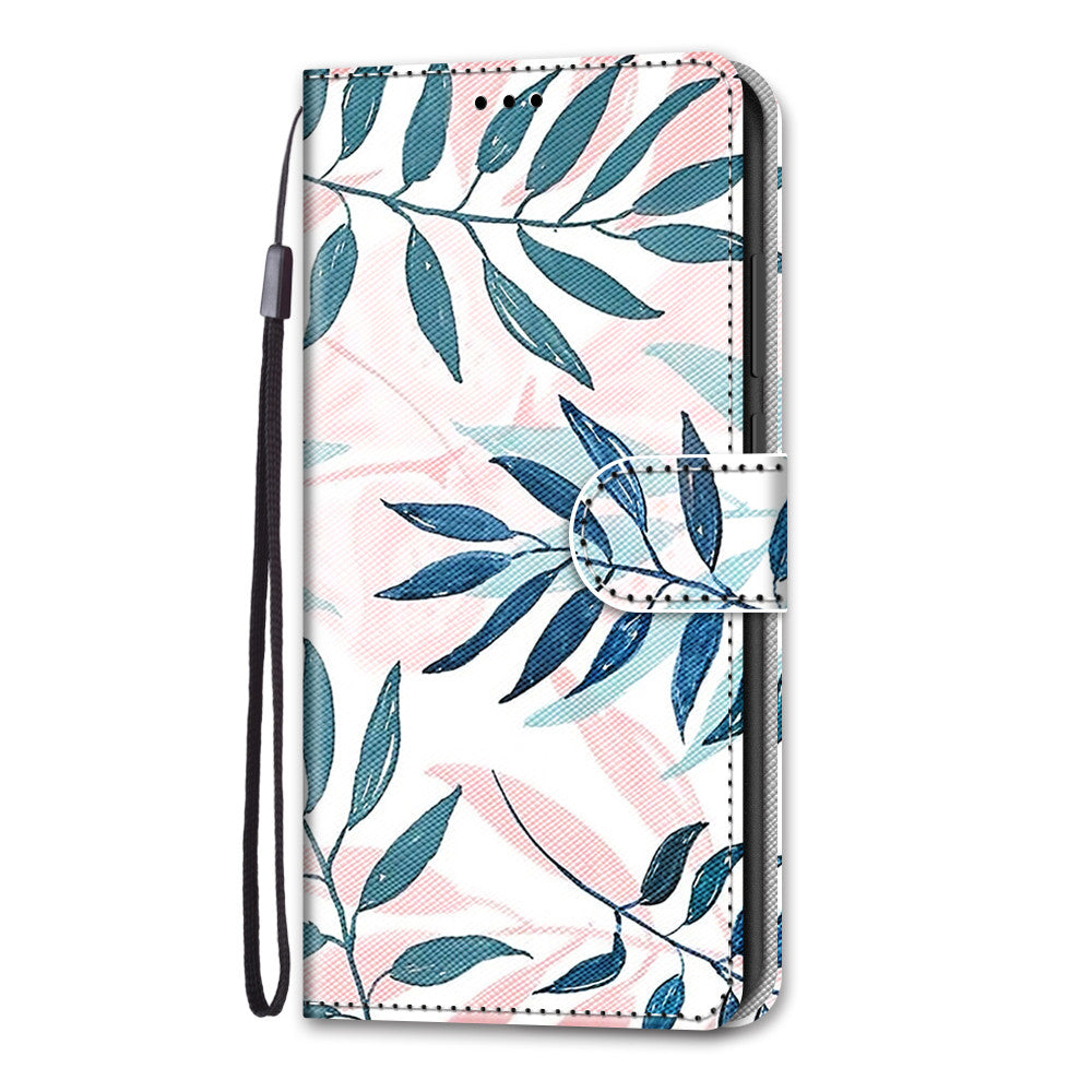 Pattern Printing PU Leather Stand Wallet Case Phone Cover for iPhone 13 6.1 inch