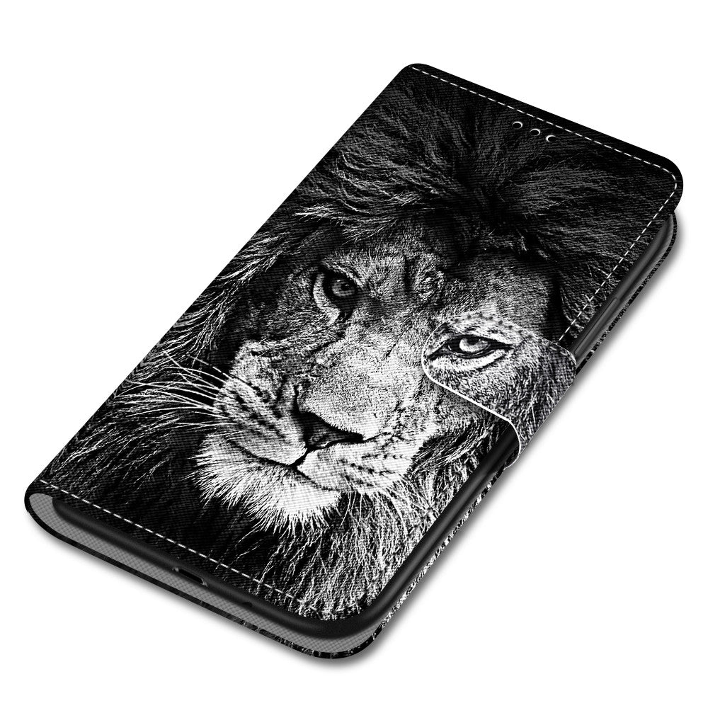 Pattern Printing PU Leather Stand Wallet Case Phone Cover for iPhone 13 6.1 inch