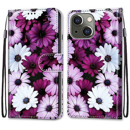 Pattern Printing PU Leather Stand Wallet Case Phone Cover for iPhone 13 6.1 inch