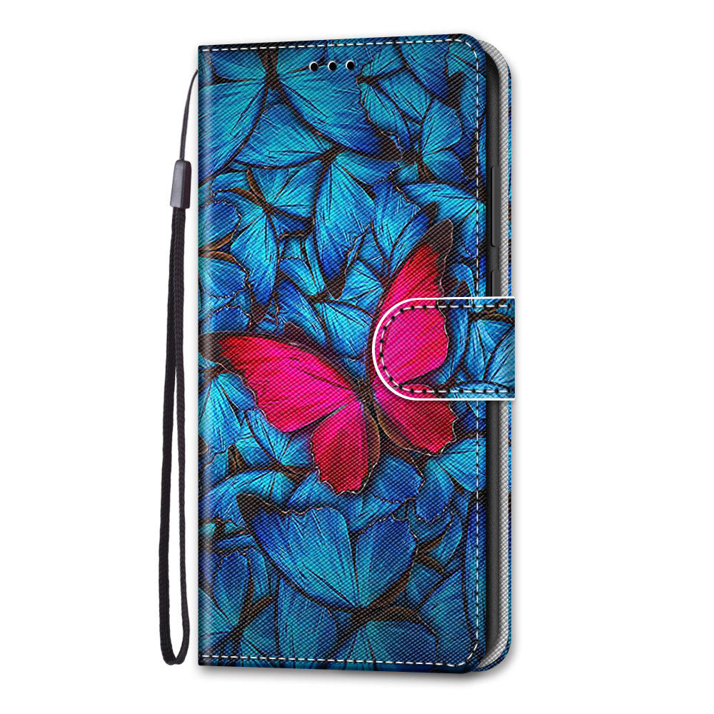 Pattern Printing PU Leather Stand Wallet Case Phone Cover for iPhone 13 6.1 inch