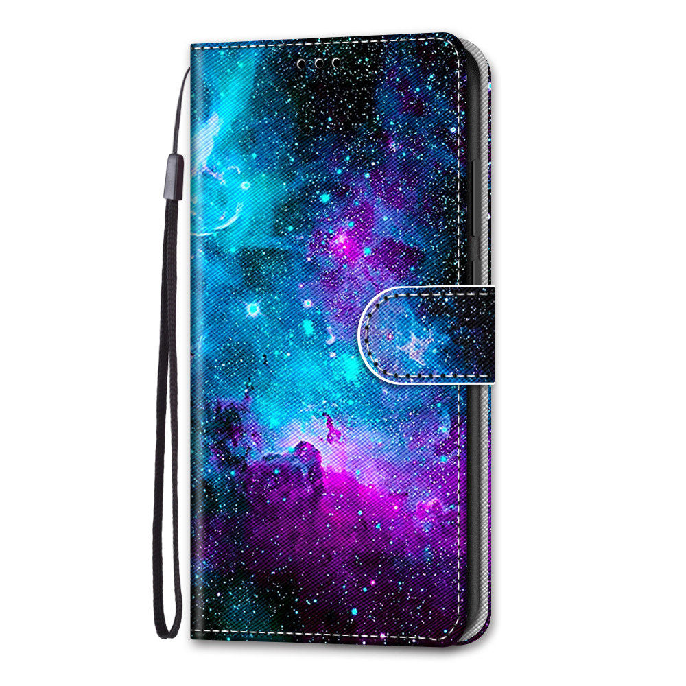 Pattern Printing PU Leather Stand Wallet Case Phone Cover for iPhone 13 6.1 inch