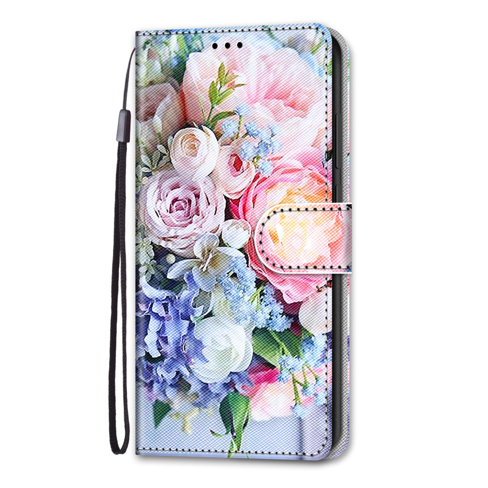 Pattern Printing PU Leather Stand Wallet Case Phone Cover for iPhone 13 6.1 inch