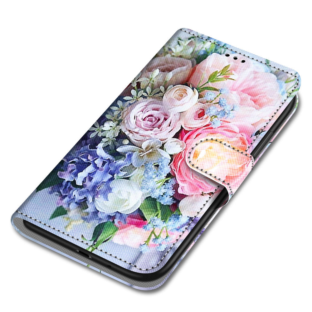 Pattern Printing PU Leather Stand Wallet Case Phone Cover for iPhone 13 6.1 inch