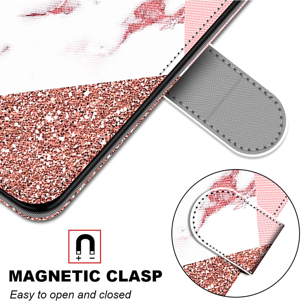 Pattern Printing PU Leather Stand Wallet Case Phone Cover for iPhone 13 6.1 inch