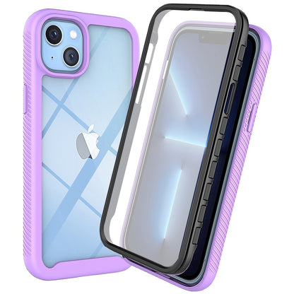 Full Protection Phone Case for iPhone 14 6.1 inch, 3-in-1 PC + TPU Hybrid Cover with PET Screen Protector