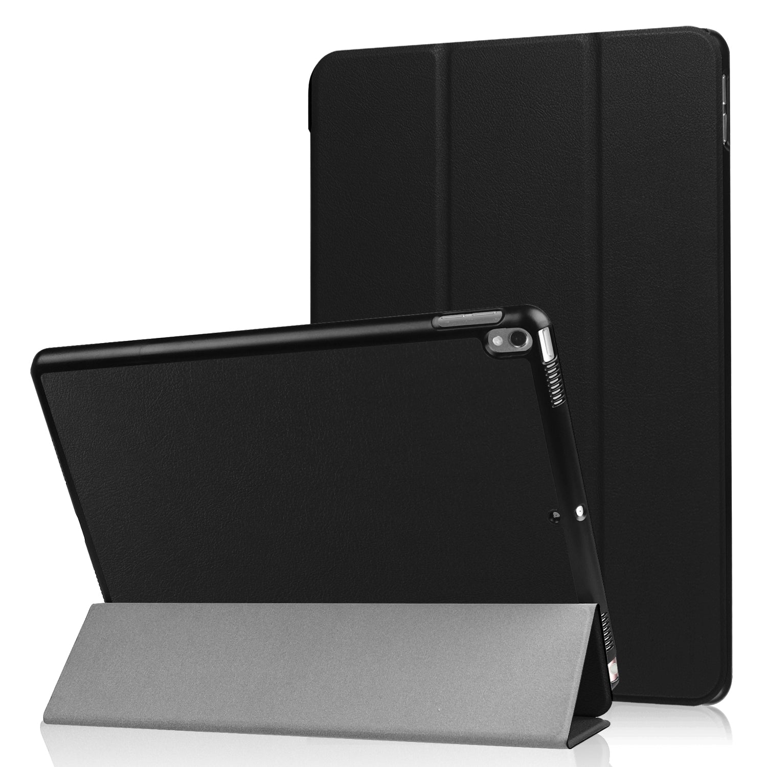 For iPad Pro 10.5 inch (2017)/Air 10.5 inch (2019) Slim Shockproof Case Tri-fold Stand PU Leather Tablet Cover Protector