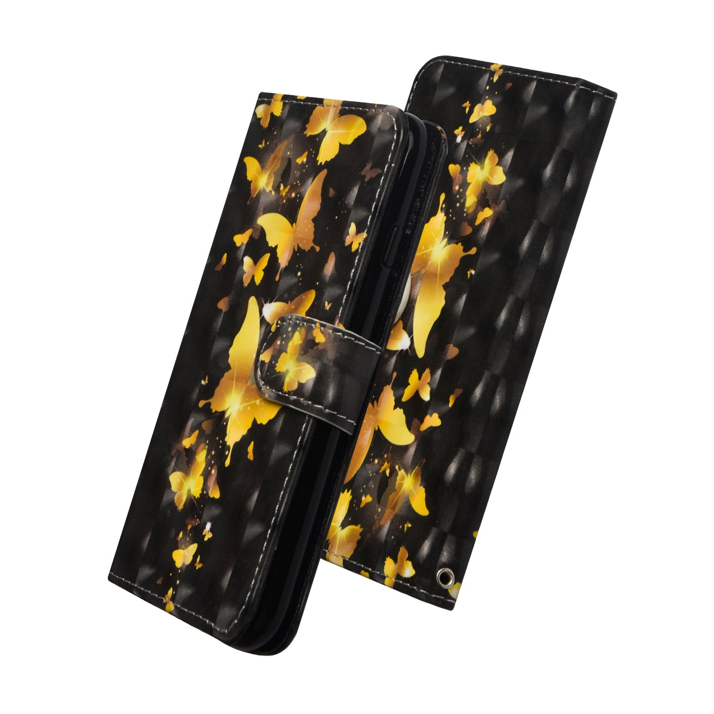 [Light Spot Decor] Patterned Leather Protection Cover for Samsung Galaxy A70