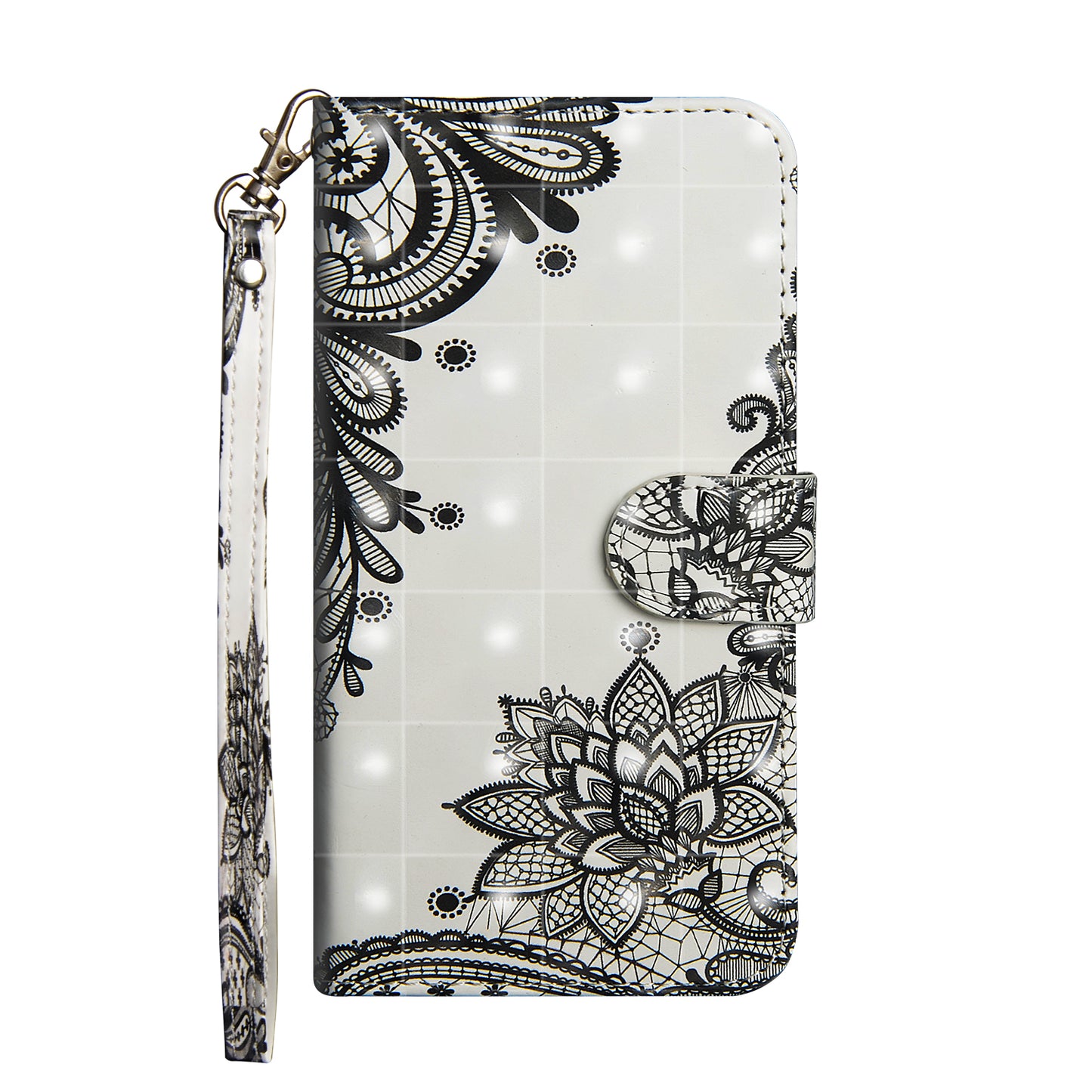 [Light Spot Decor] Patterned Leather Cell Phone Cover for Samsung Galaxy A30 / A20