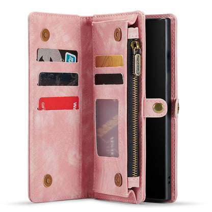 CASEME 008 Series  for Samsung Galaxy Note 10 Plus / 10 Plus 5G 2-in-1 Detachable Magnetic Wallet Case Split Leather Zipper Stand Protective Phone Cover