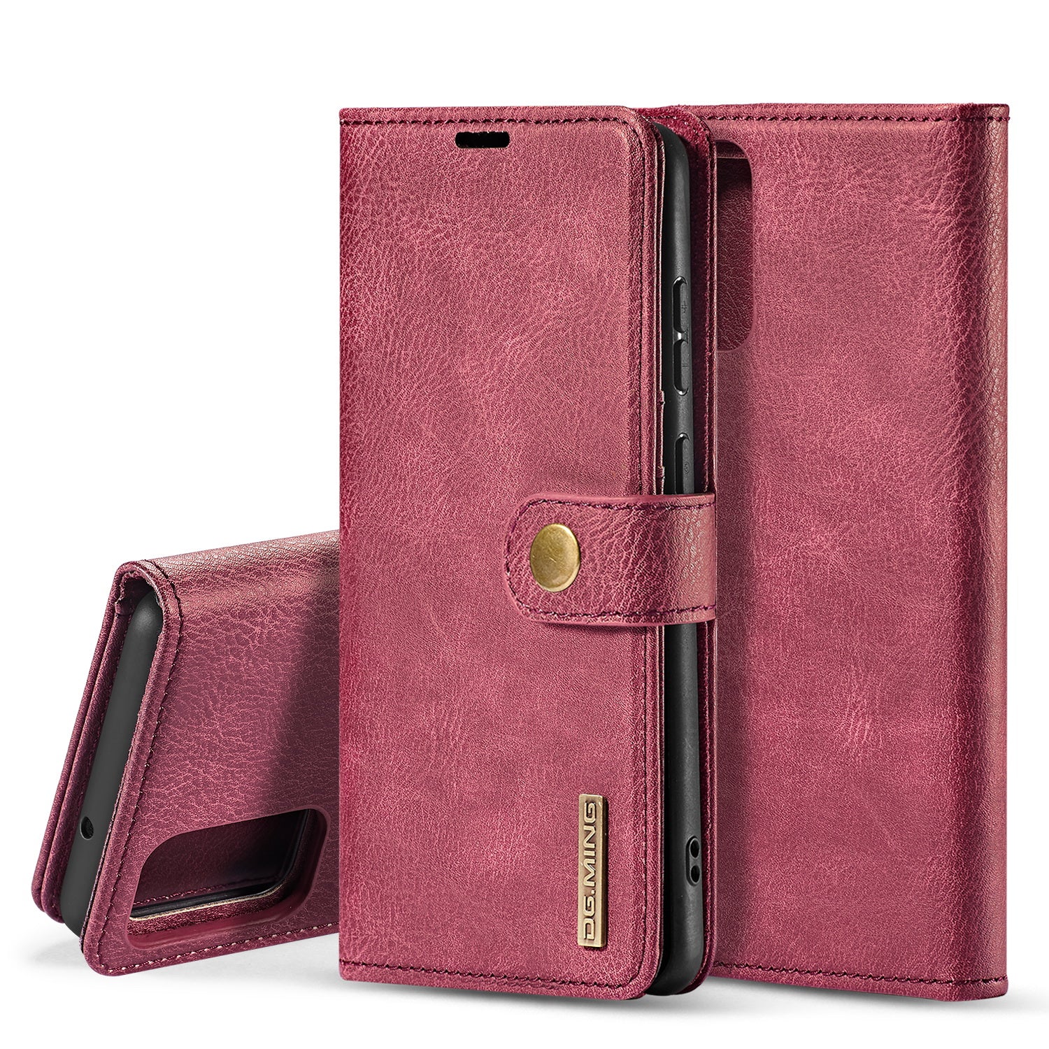 DG.MING For Samsung Galaxy S20 4G/S20 5G Detachable 2-in-1 Anti-scratch Split Leather Wallet Shell + PC Back Case