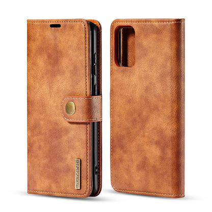 DG.MING For Samsung Galaxy S20 4G/S20 5G Detachable 2-in-1 Anti-scratch Split Leather Wallet Shell + PC Back Case