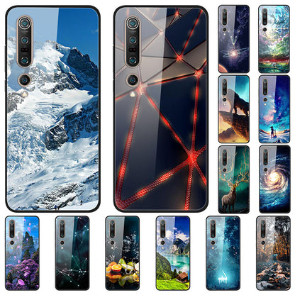 Printing Texture Tempered Glass+TPU+PC Unique Cover for Xiaomi Mi 10