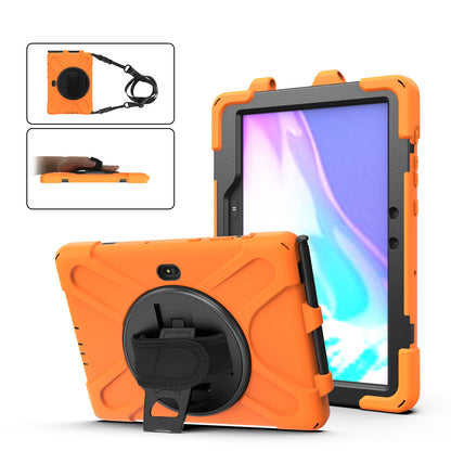 [X-Shape] PC + Silicone 360 Degree Swivel Kickstand Case with Hand Strap and Shoulder Strap for Samsung Galaxy Tab Active Pro(Wi-Fi) SM-T540