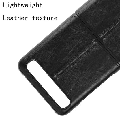 PU Leather Coated PC + TPU Case for Samsung Galaxy Z Flip