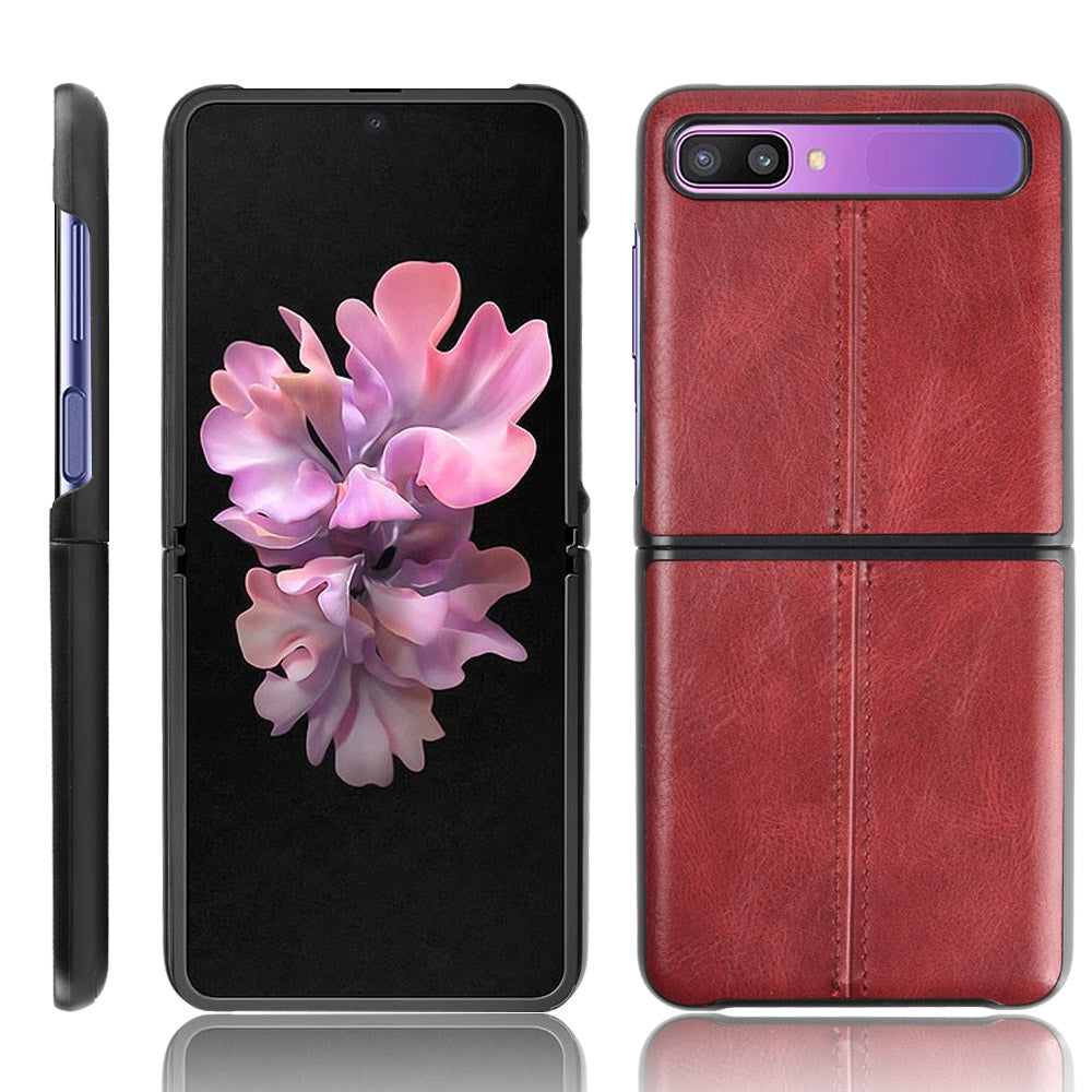 PU Leather Coated PC + TPU Case for Samsung Galaxy Z Flip