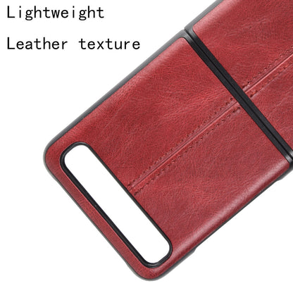 PU Leather Coated PC + TPU Case for Samsung Galaxy Z Flip