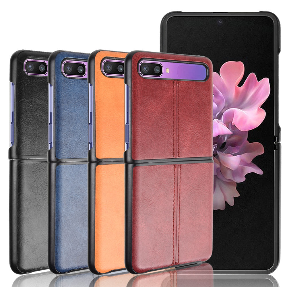 PU Leather Coated PC + TPU Case for Samsung Galaxy Z Flip