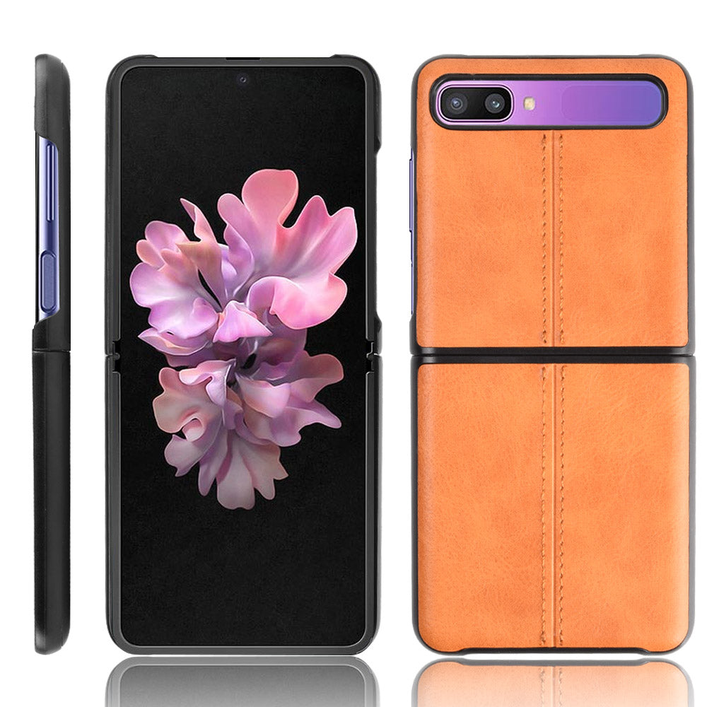 PU Leather Coated PC + TPU Case for Samsung Galaxy Z Flip