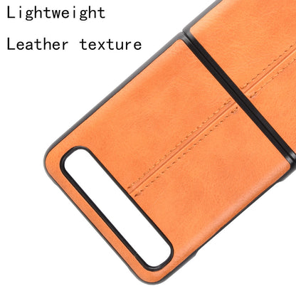 PU Leather Coated PC + TPU Case for Samsung Galaxy Z Flip