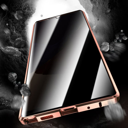 Magnetic Metal Frame + Double-sided Tempered Glass Case Anti-peep Shell for Samsung Galaxy Note20 Ultra/Note20 Ultra 5G