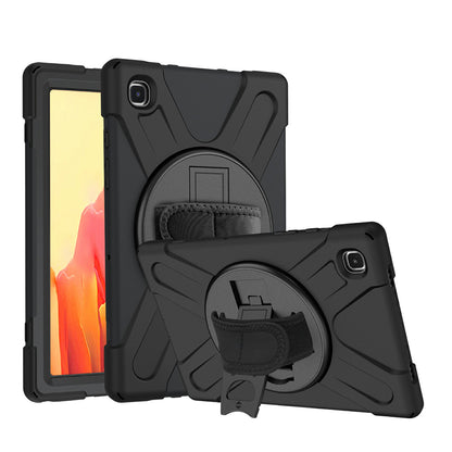 [Built-in Hand Holder Strap] 360° Swivel PC + Silicone Combo Kickstand Tablet Case for Samsung Galaxy Tab A7 10.4 (2020)