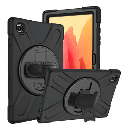 [Built-in Hand Holder Strap] 360Â° Swivel PC + Silicone Combo Kickstand Tablet Case for Samsung Galaxy Tab A7 10.4 (2020)